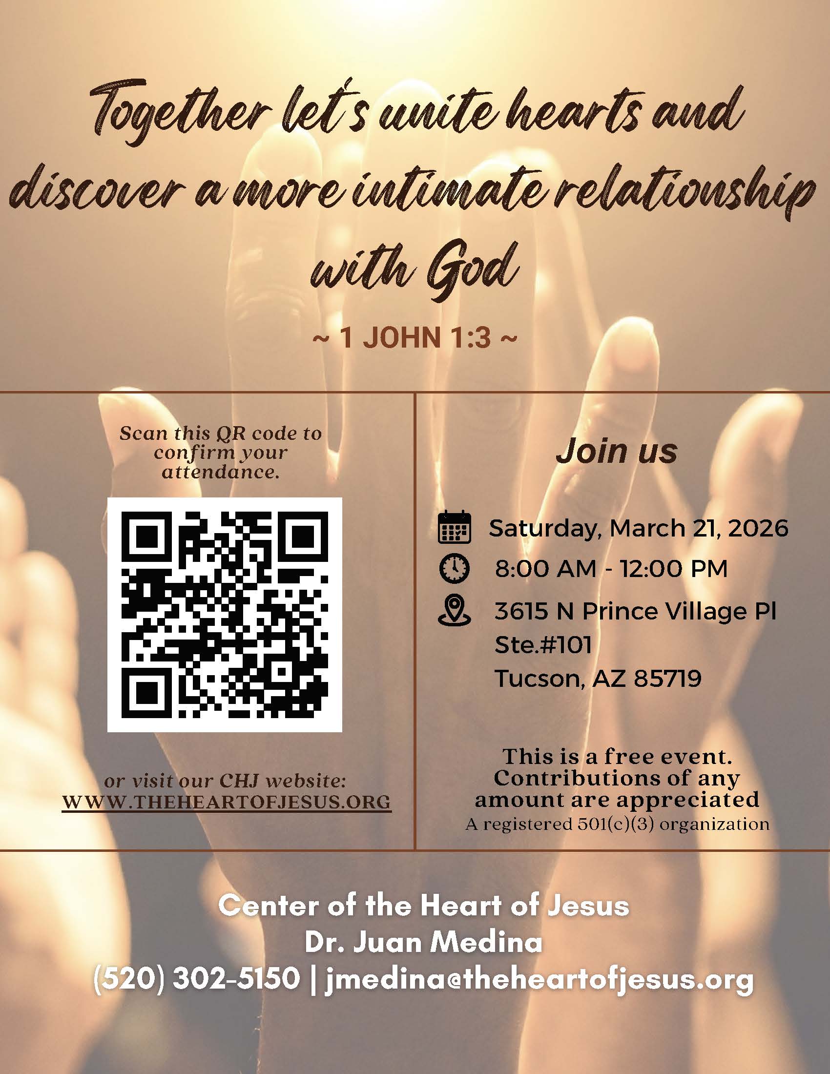 “Centering Our Hearts with God Event with Dr. Juan Medina